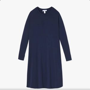LAKE long sleeve bamboo lounge dress in navy - Size S - NWT